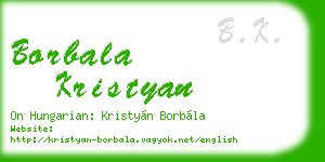 borbala kristyan business card